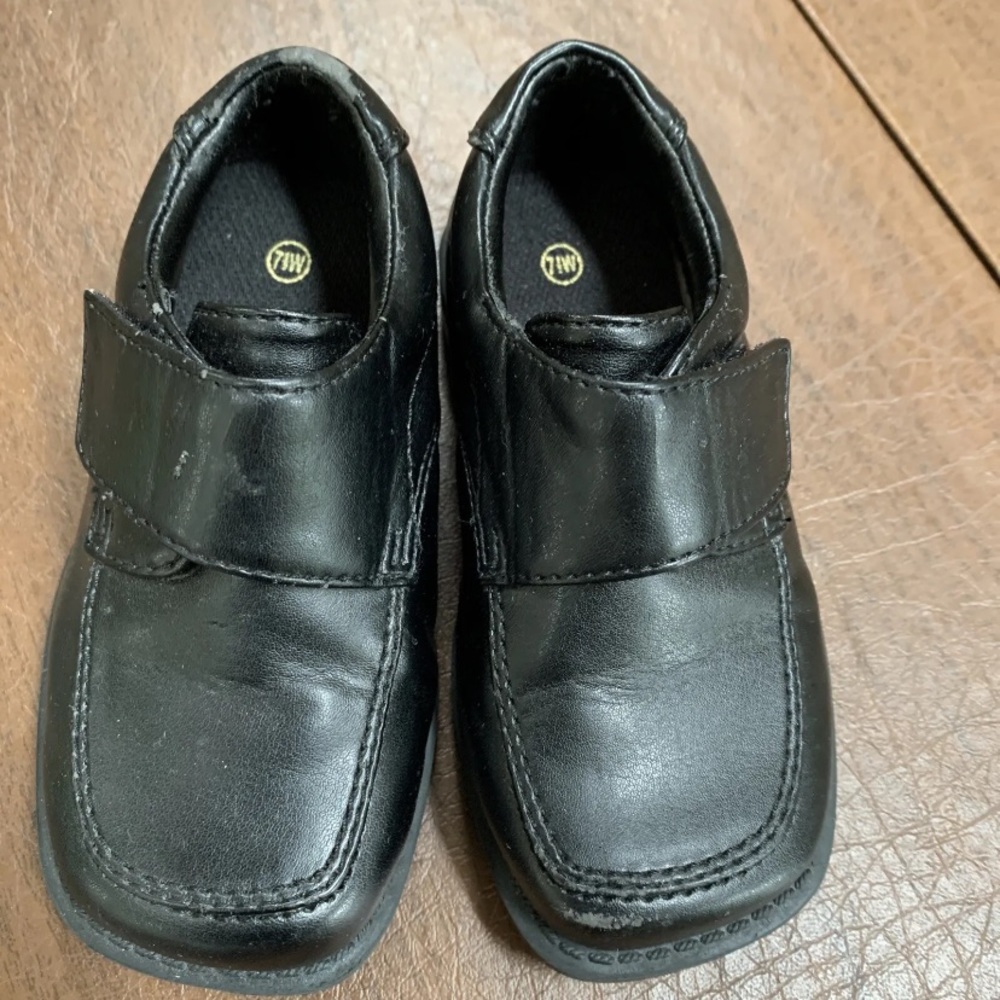 Smart Fit Little Boy's Kids Black Dress Shoes Size 7.5W